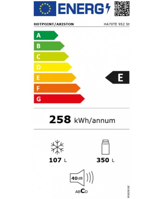 Frigider cu doua usi No Frost Hotpoint HA70TE 952 ST