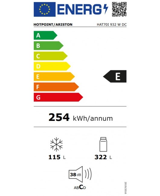 Frigider neincorporabil Hotpoint HAT70I 932 W DC