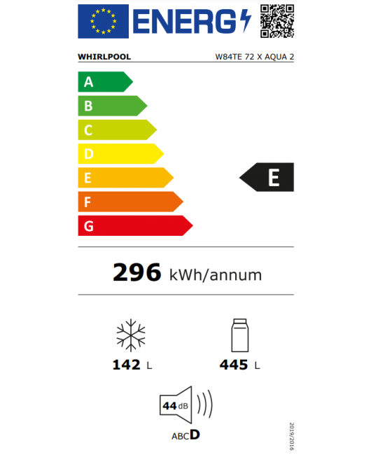 Frigider cu doua usi Full No Frost Whirlpool W84TE 72 X AQUA 2