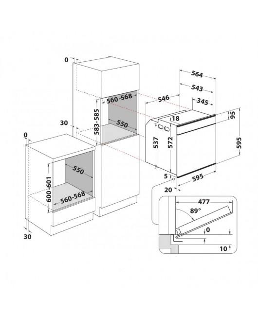 Pachet Cuptor incorporabil Hotpoint FI6 864 SH IX HA + Plita pe inductie Hotpoint HB 4860B NE