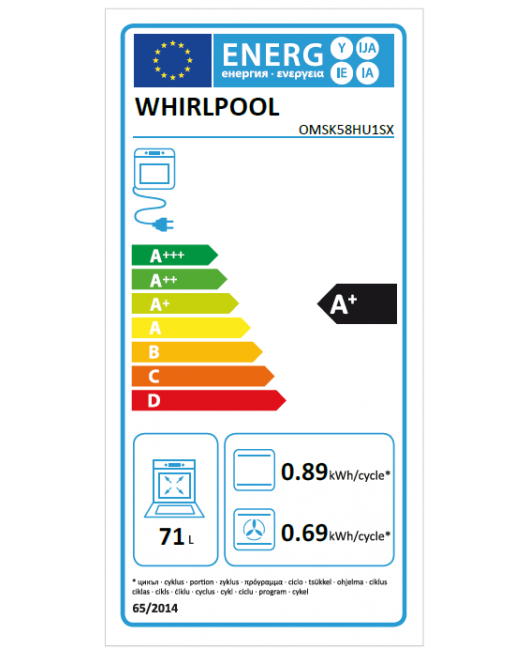 Cuptor electric incorporabil Whirlpool OMSK58HU1SX