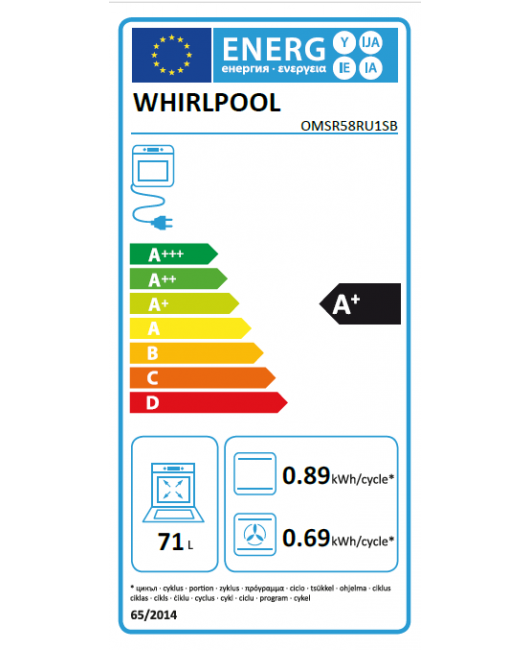 Cuptor electric incorporabil Whirlpool OMSR58RU1SB