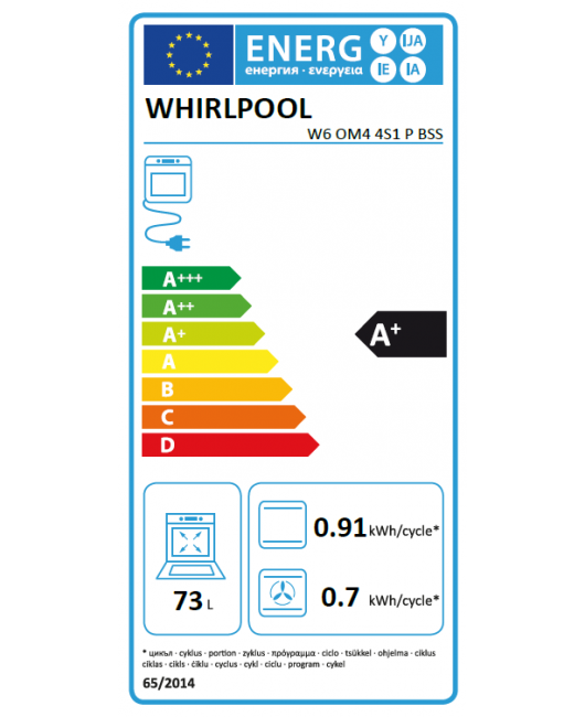 Cuptor electric incorporabil Whirlpool W6 OM4 4S1 P BSS