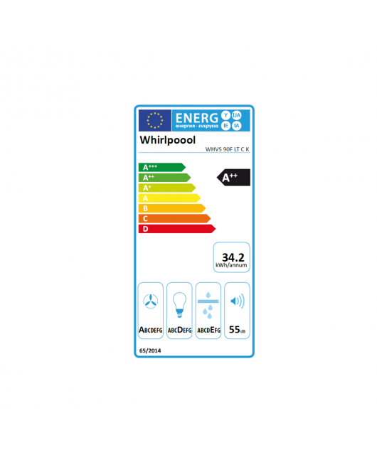 Hota decorativa inclinata Whirlpool WHVS 90F LT C K