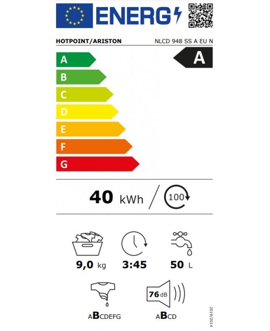 Masina de spalat rufe Hotpoint NLCD 948 SS A EU N