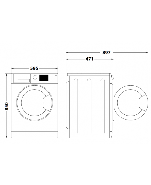 Masina de spalat rufe slim Hotpoint AQS73D28S EU/B N