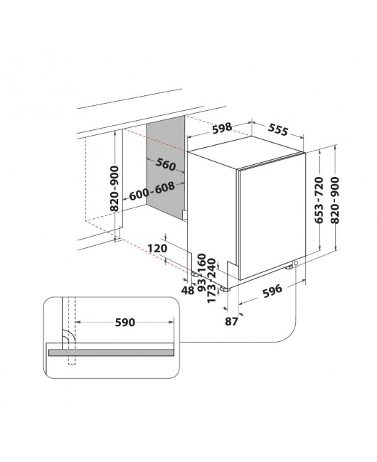 Masina de spalat vase Hotpoint H2I HD526 A