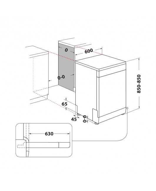 Masina de spalat vase neincorporabila Hotpoint H7F HS41 X