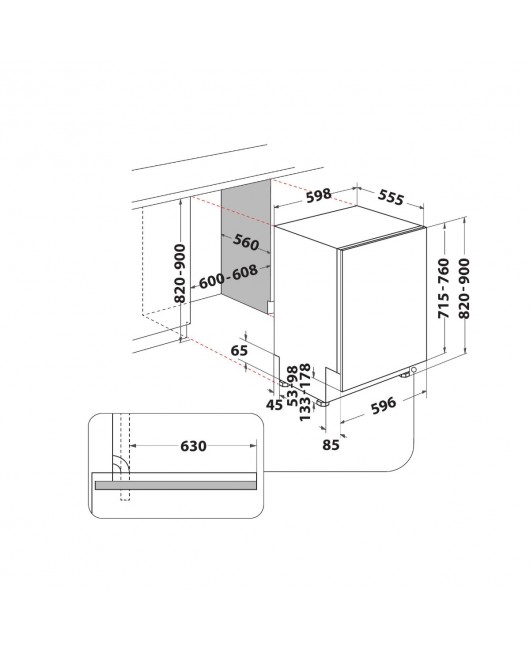 Masina de spalat vase incorporabila Hotpoint H8I HP42L