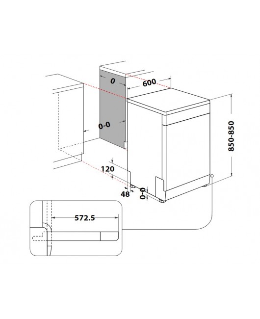 Masina De Spalat Vase Neincorporabila Hotpoint HFC 3C41 CW X