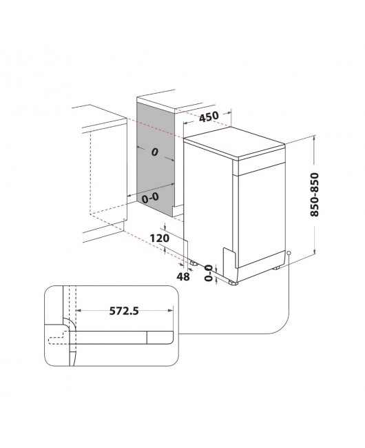 Masina de spalat vase neincorporabila Hotpoint HSFO 3T223 WC X