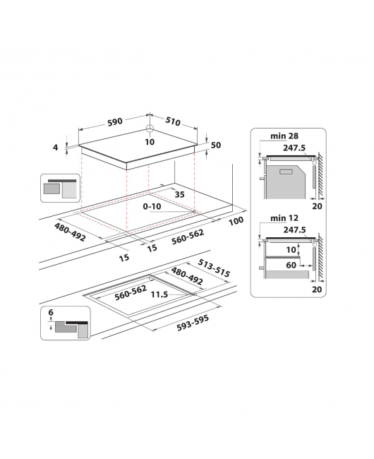 Plita pe inductie Hotpoint HB 8460B NE/W