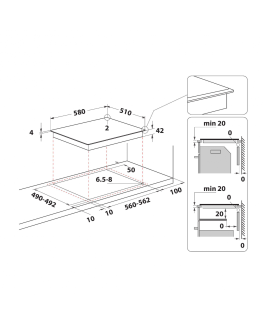 Plita electrica vetroceramica Hotpoint HR 635 B