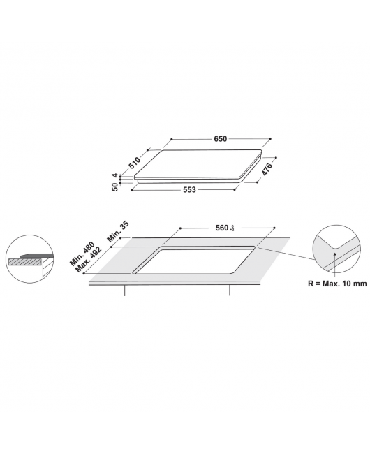 Plita pe inductie Whirlpool WF S9365 BF/IXL