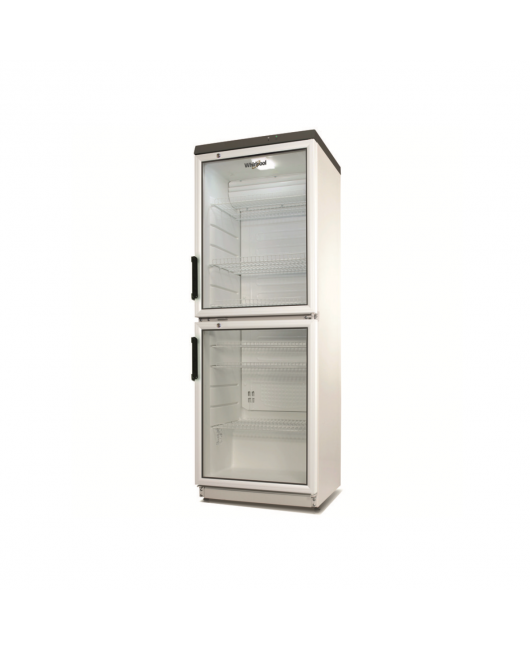 Vitrina frigorifica profesionala cu doua usi Whirlpool ADN 230/2, 350 litri, rama alba