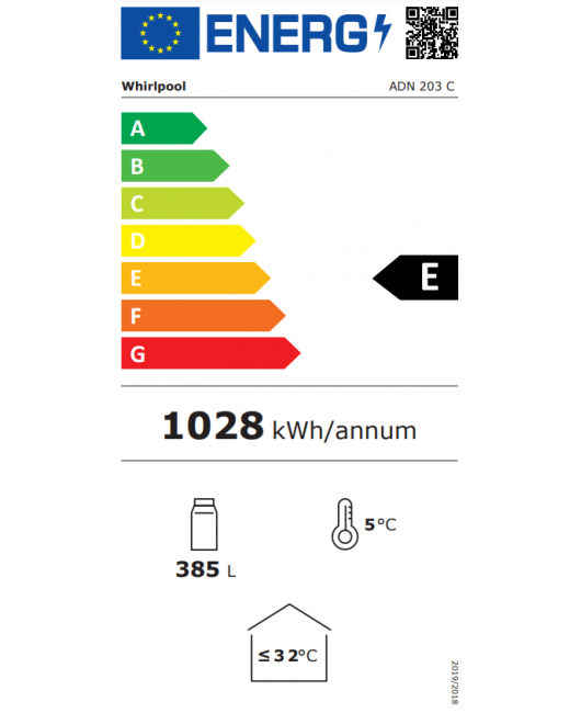 Vitrina frigorifica profesionala cu o usa Whirlpool ADN203 C