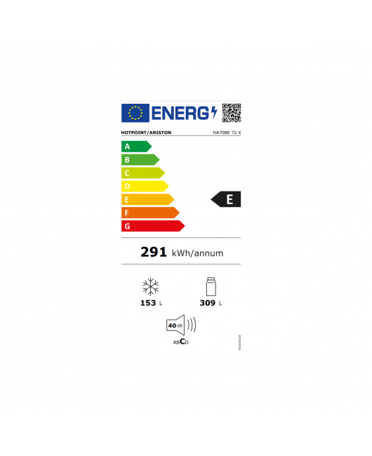 Combina frigorifica Full No Frost Hotpoint HA70BE 72 X