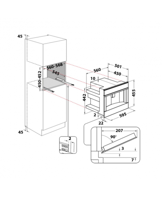 Expresor automat incorporabil Whirlpool W11 CM145