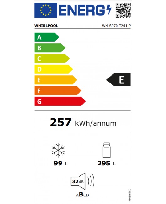 Combina frigorifica incorporabila 70 cm latime, 400 litri, Whirlpool WH SP70 T241 P
