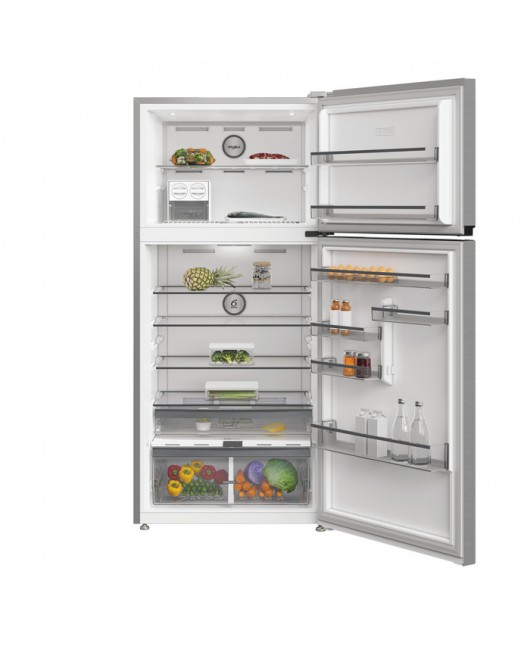 Frigider cu doua usi Full No Frost Whirlpool WHD2 6633 X5E, motor inverter, latime 83 cm