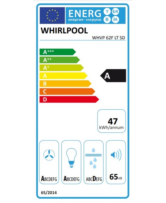 Hota decorativa inclinata Whirlpool WHVP 62F LT SD