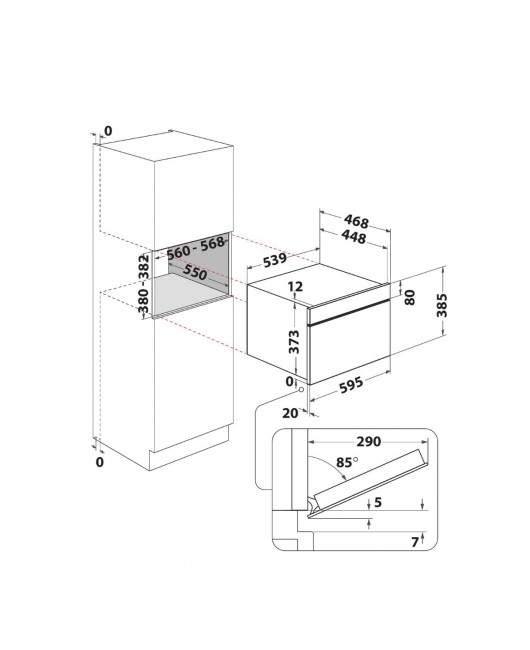Cuptor incorporabil cu microunde si grill Whirlpool WMD54MBG, autocuratare hidrolitica, beige