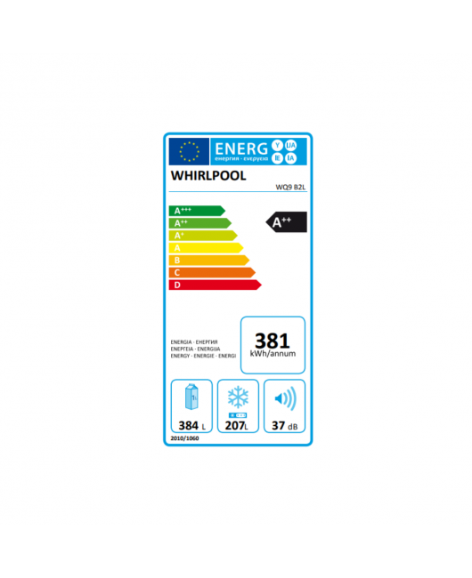Frigider Side by Side No Frost Whirlpool WQ9 B2L