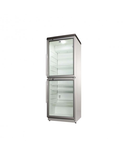 Vitrina frigorifica profesionala cu doua usi Beko ADN 230/1, 350 litri, rama inox