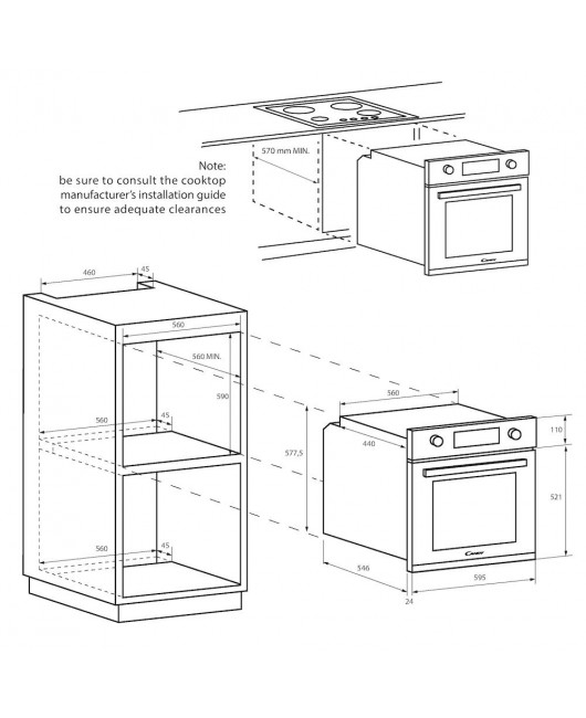 Cuptor multifunctional incorporabil Candy FMBC 898S WF - control wi-fi