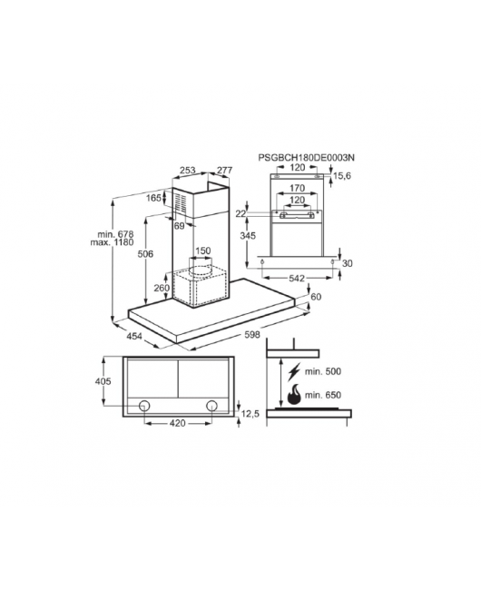 Hota decorativa Electrolux LFT766X