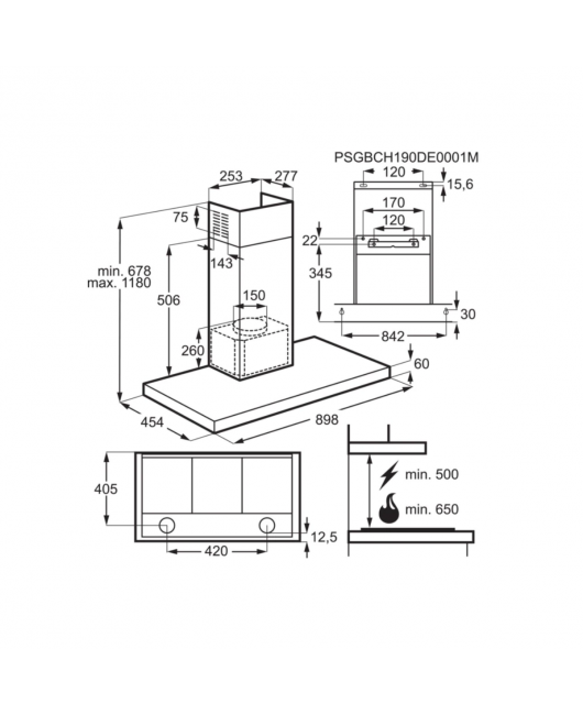 Hota incorporabila decorativa Electrolux LFT769X