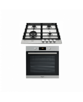 Pachet Cuptor HOTPOINT FA2 841 JH IX HA + PLITA PE GAZ WHIRLPOOL GMWL 628/IXL EE