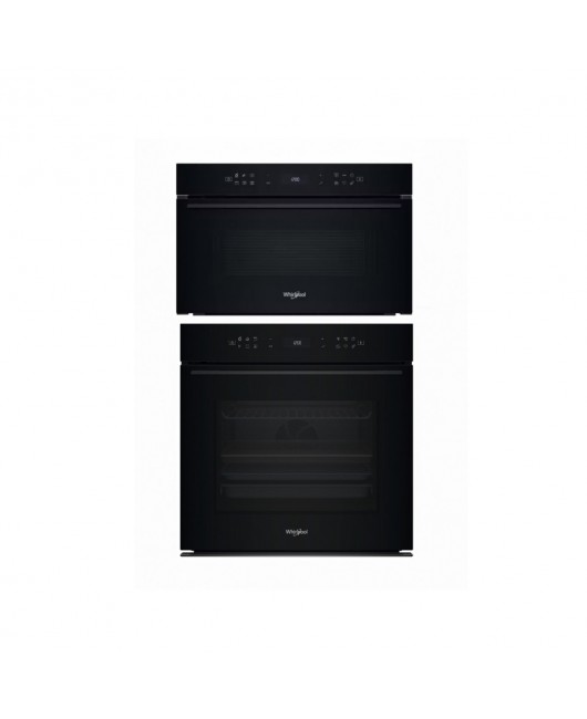 Pachet Cuptor electric incorporabil Whirlpool WOI78PT1SBA, AirFry + Cuptor incorporabil cu microunde si grill Whirlpool WMD7O4TB, autocuratare hidrolitica, negru