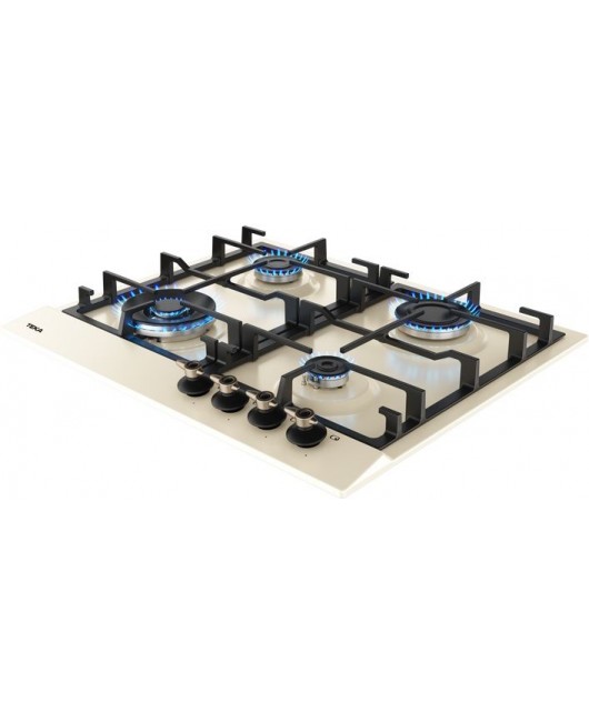 Plita incorporabila pe gaz Teka GSC 64320 RBC VN OB, 4 arzatoare, 60 cm, gratare fonta