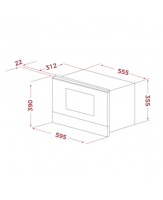 Cuptor cu microunde incorporabil Teka ML 82-VG BIS L, 22 litri, 3 functii, baza ceramica, interior inox, balamale stanga, editie limitata Van Gogh