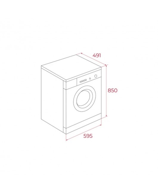 Masina de spalat rufe Teka, WMK 40840 WH, 8 kg, motor inverter